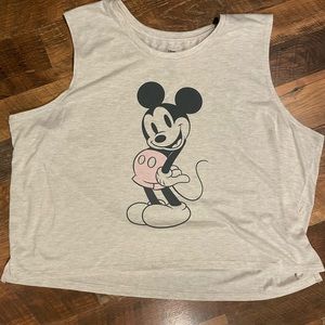 Disney Mickey Mouse Sleeveless Crop Top